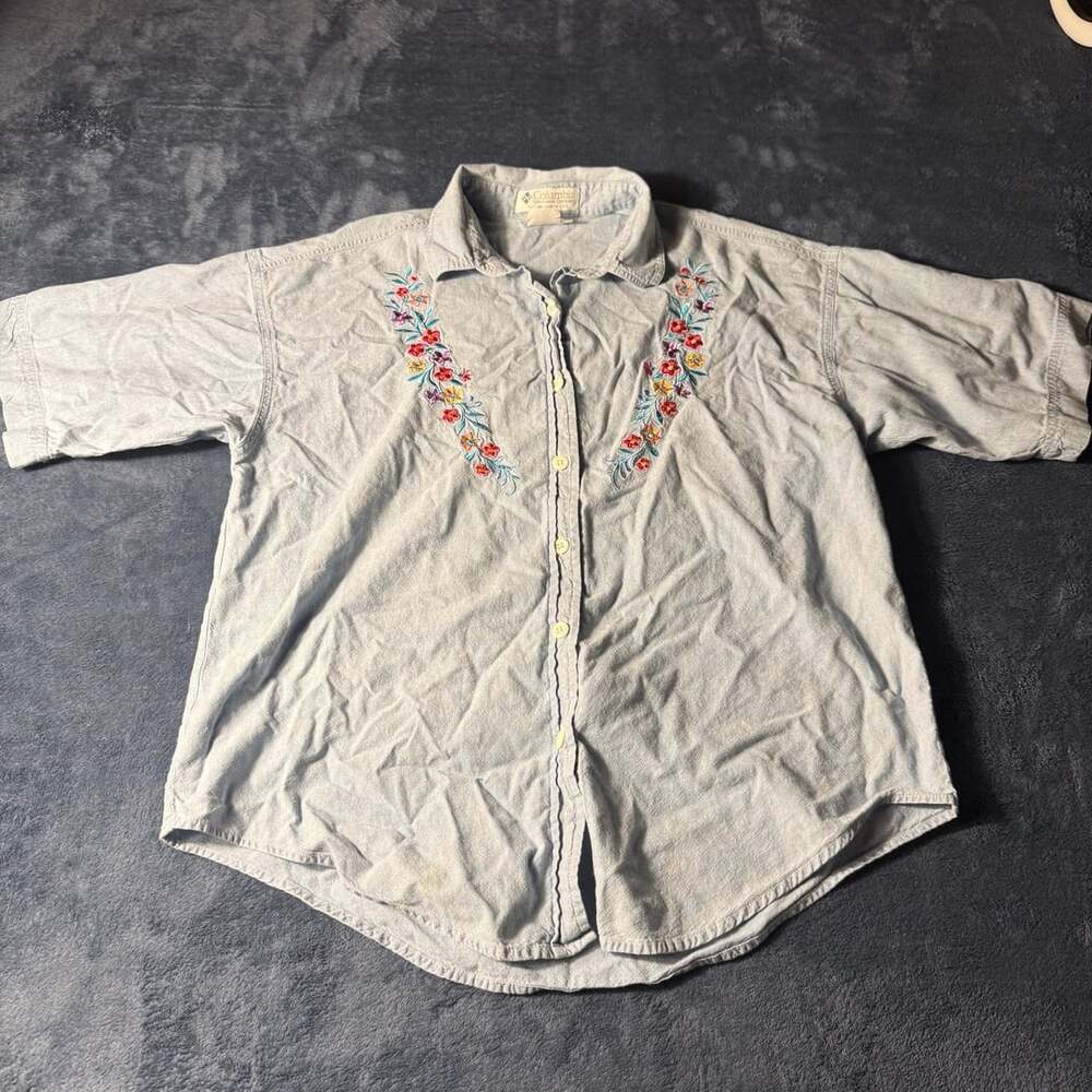 Columbia Embroidered Chambray Shirt